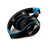 Blue and Black Stereo Bluetooth Headphone