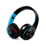 Blue and Black Stereo Bluetooth Headphone