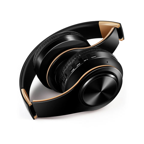 Black and Gold Bluetooth Headphone